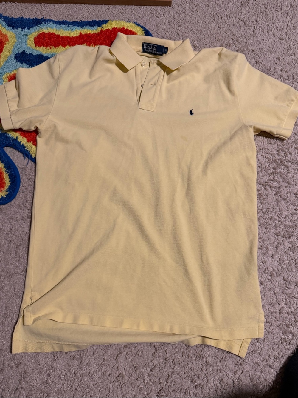 Polo by Ralph Lauren Light Yellow Short-Sleeve Polo with Navy Pony
